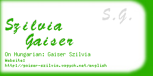 szilvia gaiser business card